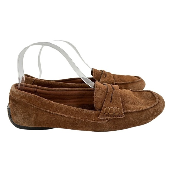 Womens suede flats size 7.5 brown penny loafers 
vintage y2k - Picture 14 of 14